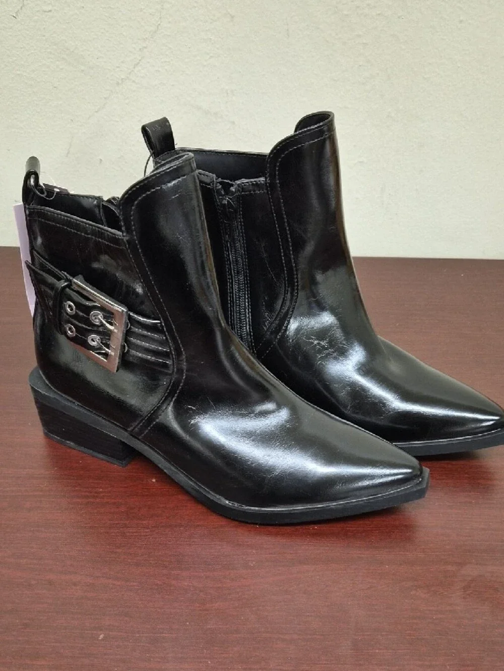 wild fable Black Faux Leather Slip-In Shoe Size 8.5